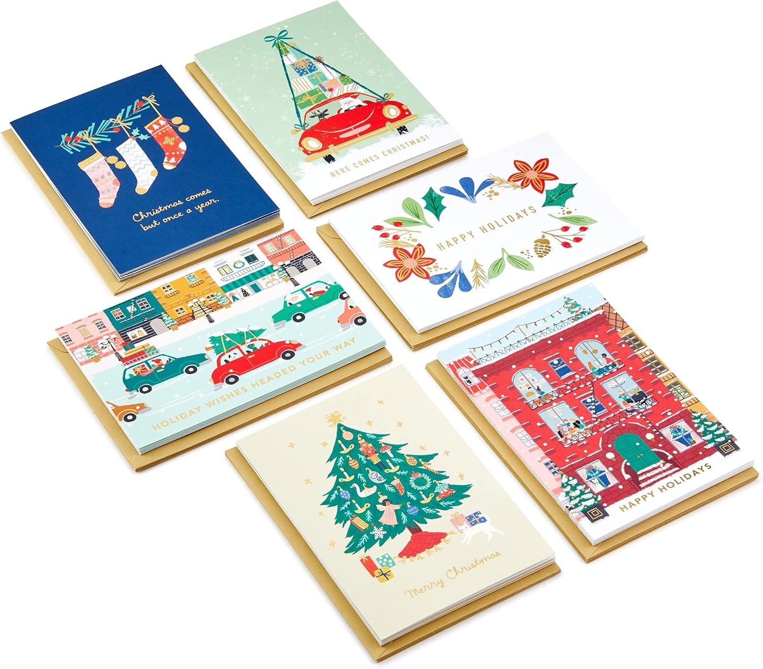 image:imageHallmark Boxed Christmas Cards Assortment Vintage Holidays 6 Designs 36 Cards with EnvelopesVintage Holidays