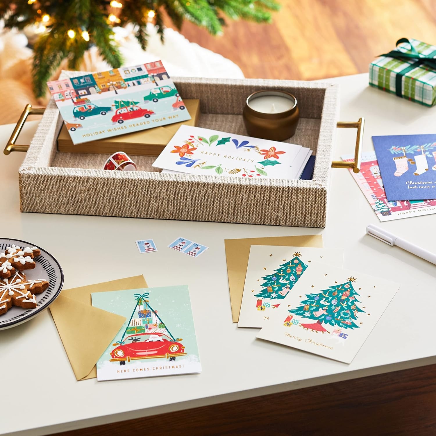 image:imageHallmark Boxed Christmas Cards Assortment Vintage Holidays 6 Designs 36 Cards with EnvelopesVintage Holidays