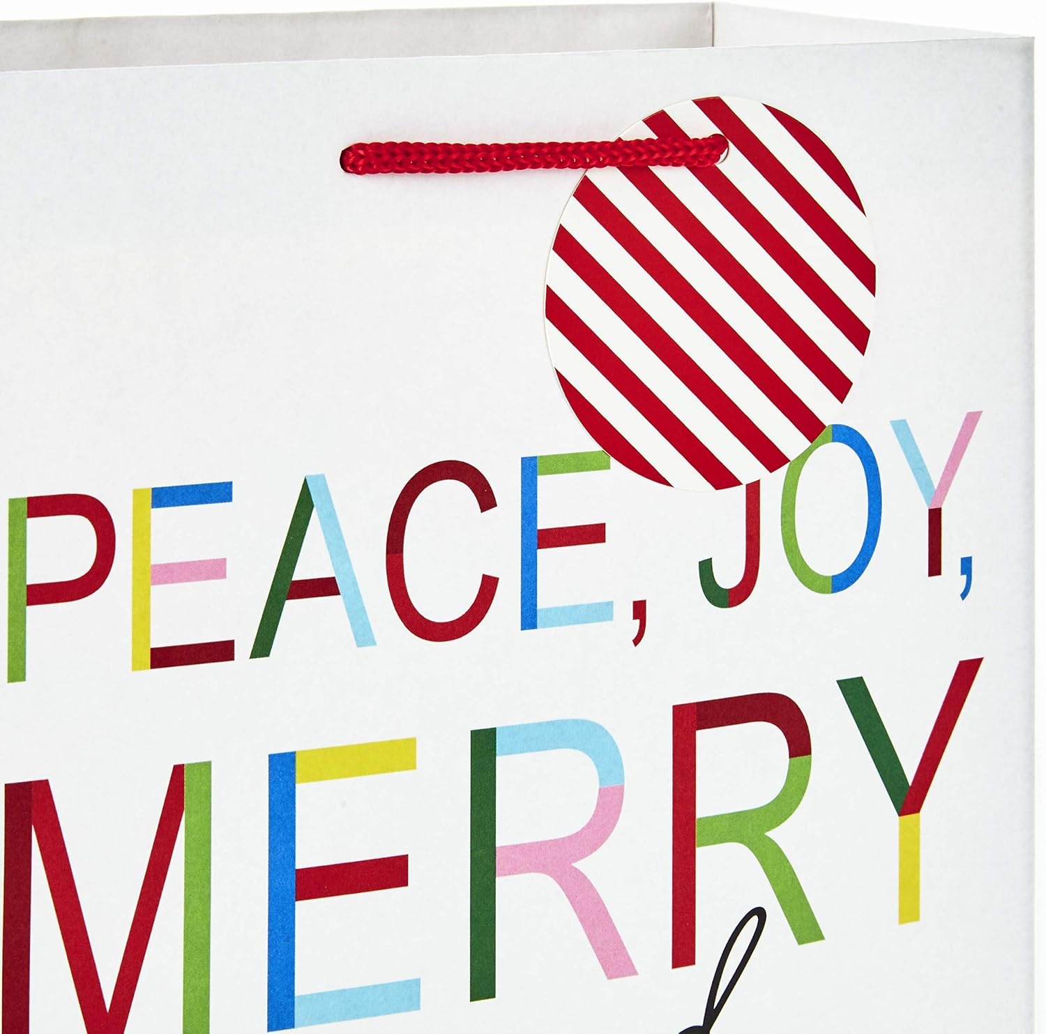 image:imageHallmark Colorful Christmas Gift Bag Assortment 8 Bags 2 Small 6 2 Medium 9 2 Large 13 2 Bottle Bags Minimalist Trees Pink Teal Yellow GreenPeace Joy Merry Bundle