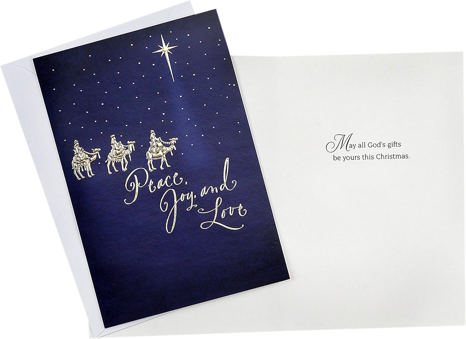 image:imageHallmark Image Arts Religious Boxed Christmas Cards Assortment 4 Designs 24 Christmas Cards with EnvelopesGold Foil Icons