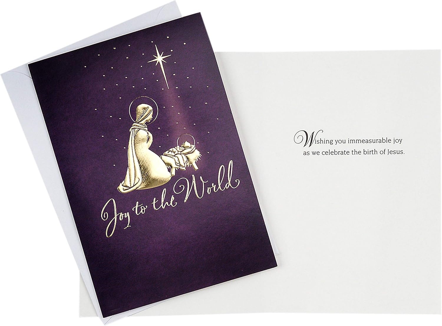 image:imageHallmark Image Arts Religious Boxed Christmas Cards Assortment 4 Designs 24 Christmas Cards with EnvelopesGold Foil Icons
