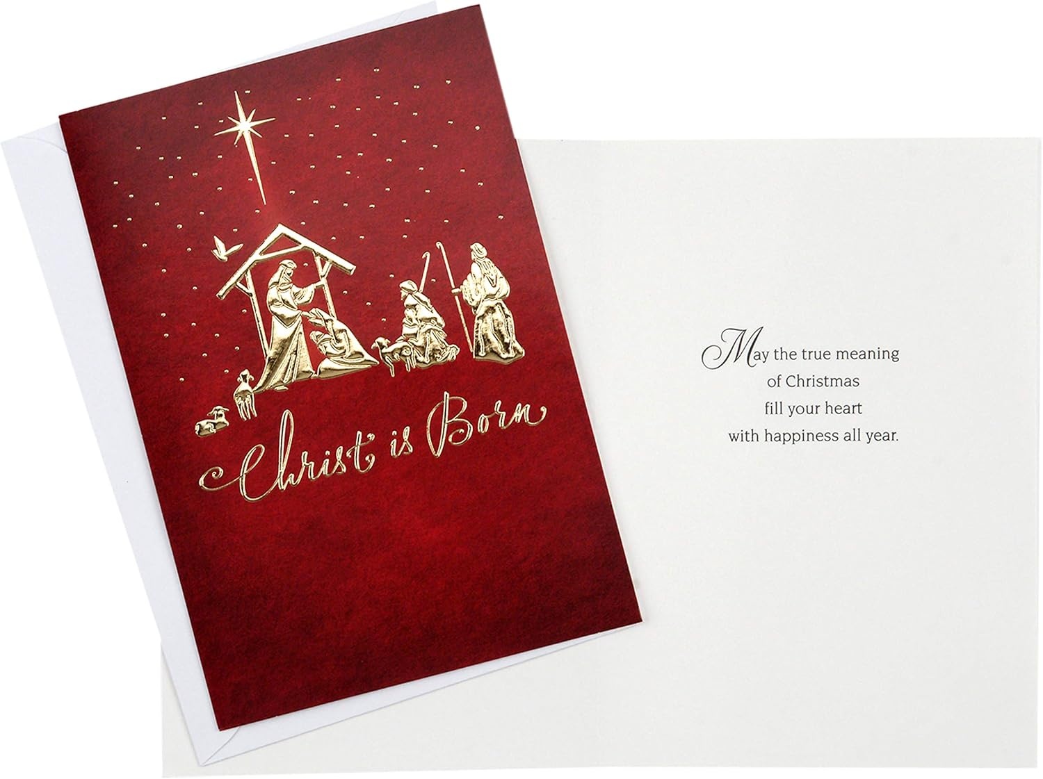 image:imageHallmark Image Arts Religious Boxed Christmas Cards Assortment 4 Designs 24 Christmas Cards with EnvelopesGold Foil Icons