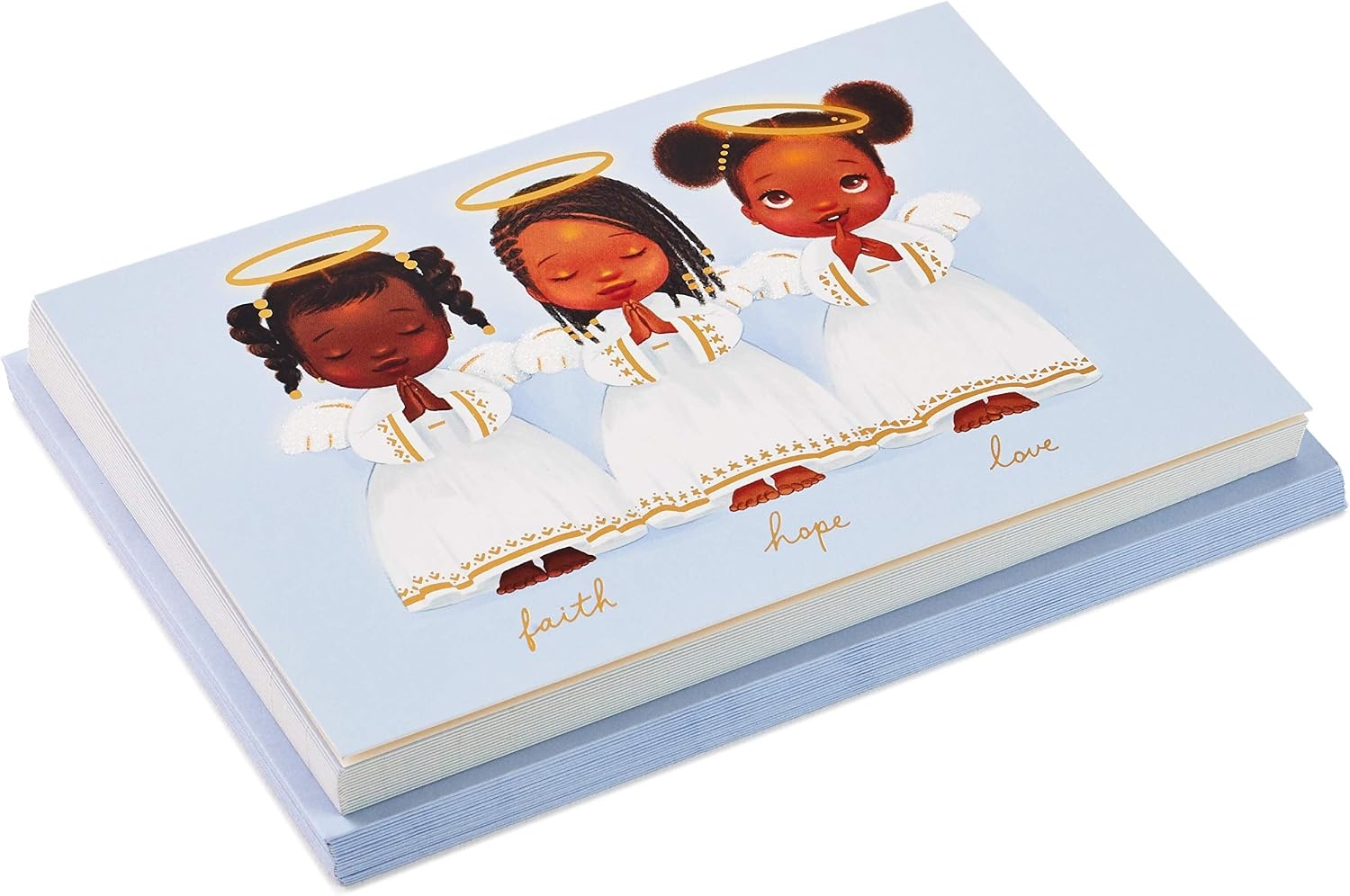image:imageHallmark Mahogany Boxed Christmas Cards Three Angels 16 Cards and 17 EnvelopesThree Angels Mahogany Cards