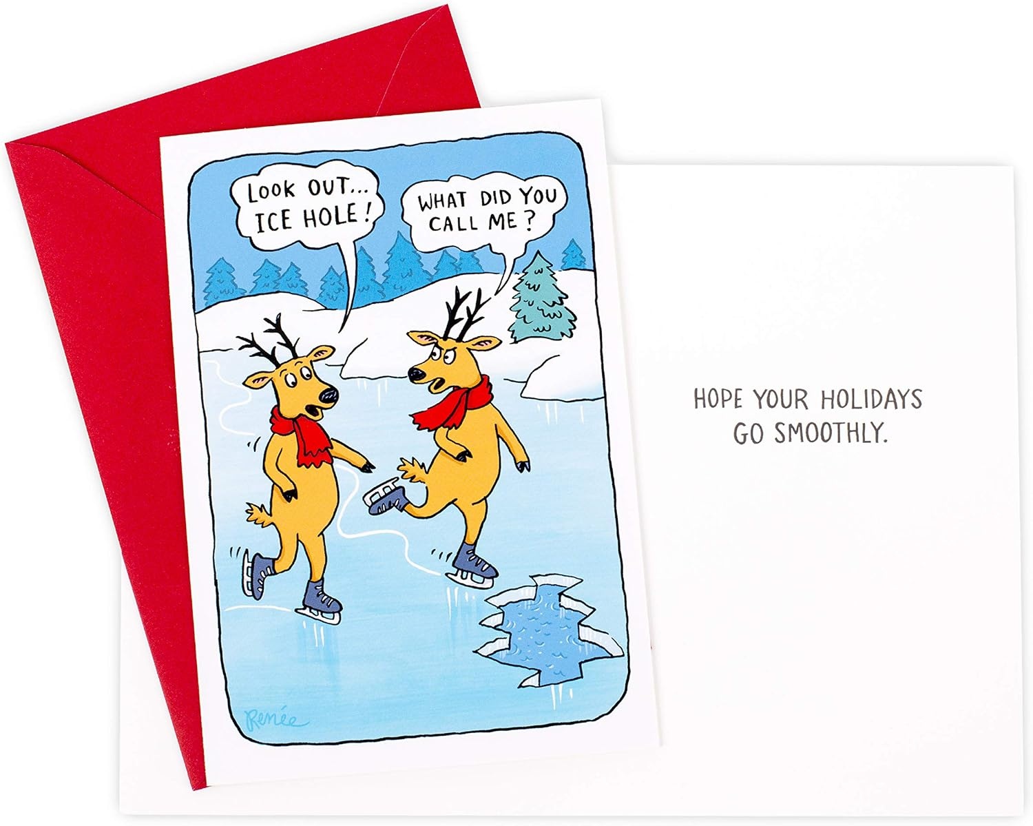 image:imageHallmark Shoebox Funny Boxed Christmas Cards Assortment Festive Cartoons 4 Designs 24 Cards with EnvelopesFunny and Basic Humor Card Assortment