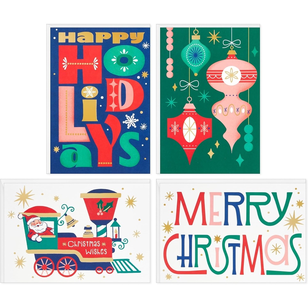 image:imageHallmark Boxed Christmas Cards Assortment Vintage Holidays 6 Designs 36 Cards with EnvelopesRetro Christmas