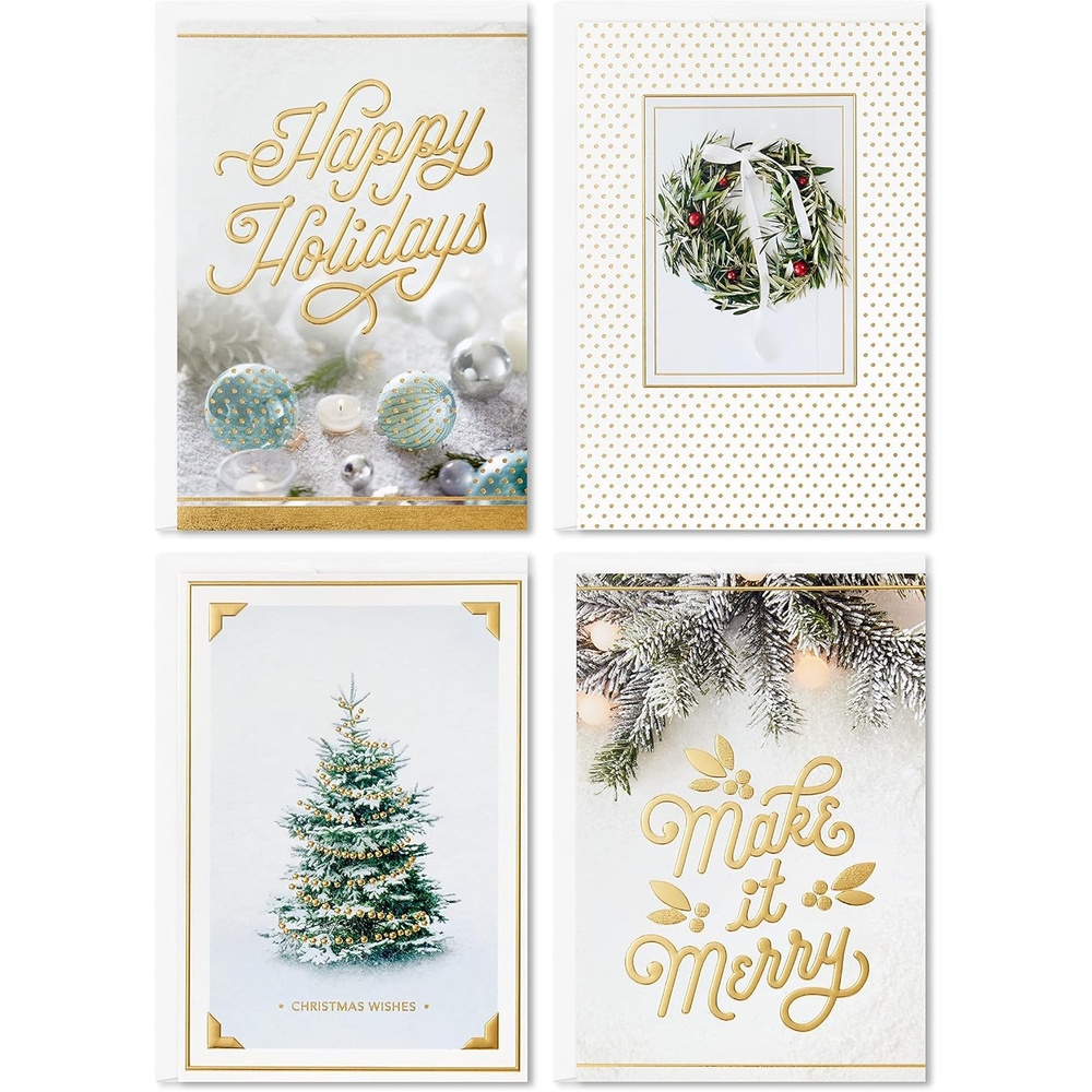 image:imageHallmark Boxed Christmas Cards Assortment White and Gold 40 Cards and EnvelopesGreeting Card