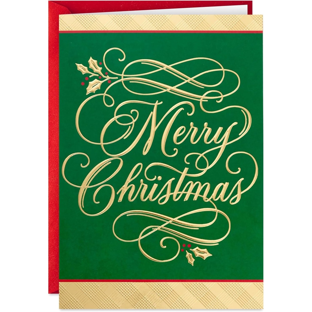 image:imageHallmark Boxed Christmas Cards Green and Gold 40 Cards with EnvelopesCards
