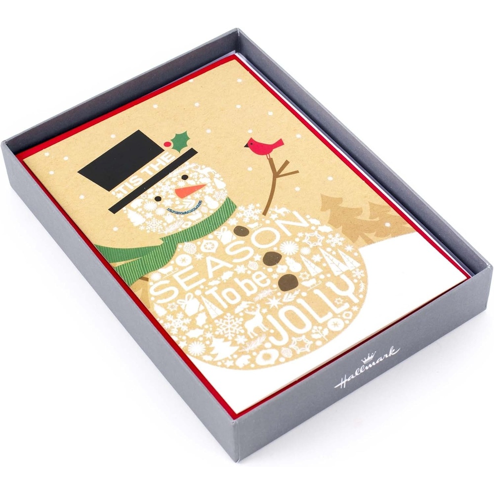 image:imageHallmark Boxed Christmas Cards Moments of Peace 16 Cards and 17 EnvelopesJolly Snowman Holiday Cards