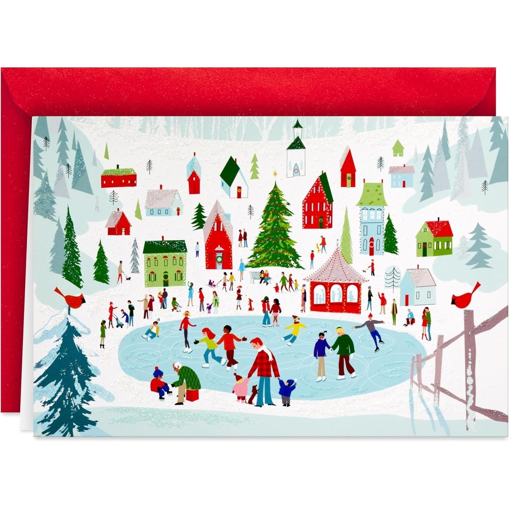 image:imageHallmark Boxed Holiday Cards Snowy City with Glitter Accents 40 Cards with Envelopes5 inches by 72 inches