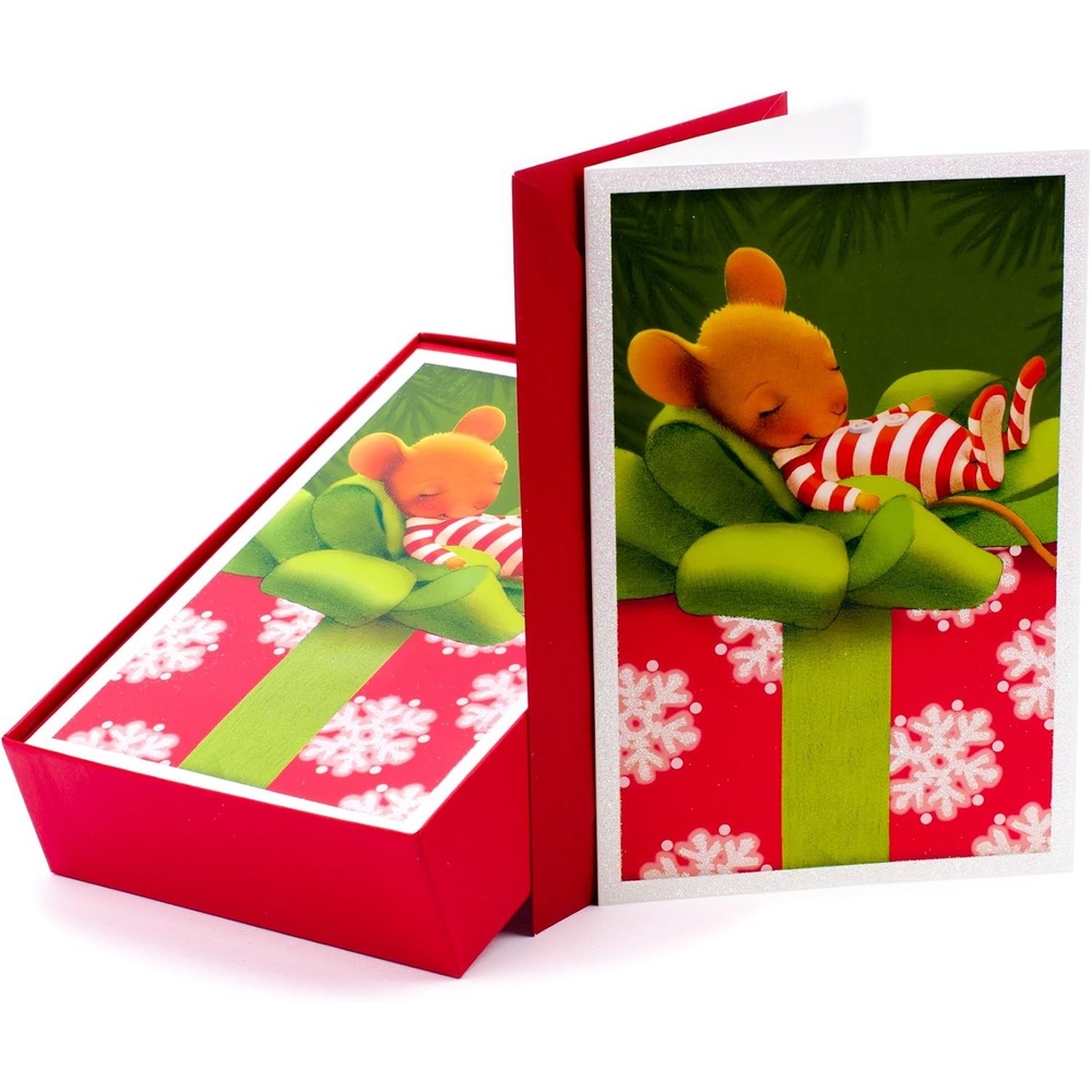 image:imageHallmark Christmas Cards Boxed with Envelopes Happy Holidays 40 Blue Holiday CardsMerry Christmas Mouse