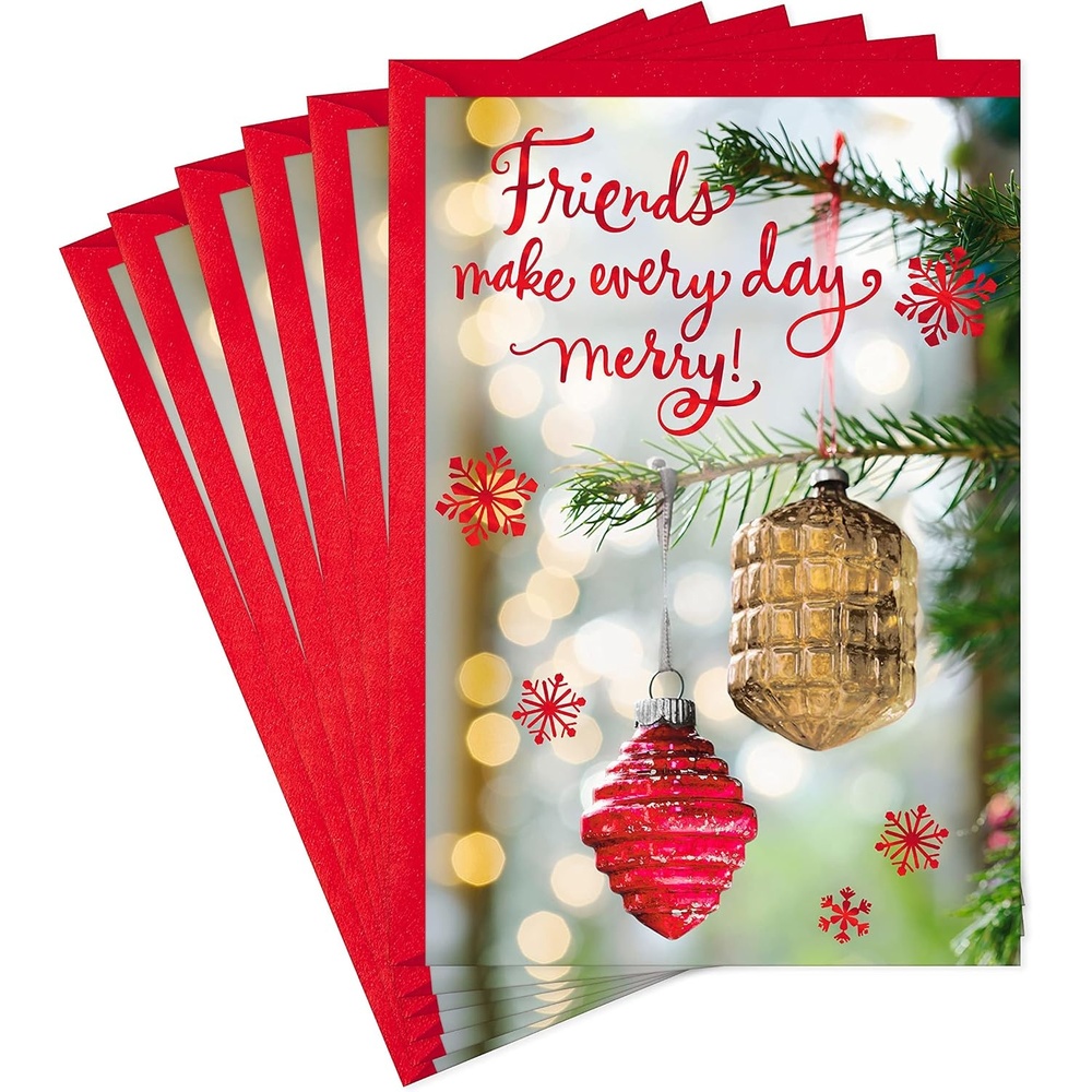 image:imageHallmark Christmas Cards Friends Make Every Day Merry 6 Holiday Cards with EnvelopesFriendship  6 Holiday Cards with Envelopes