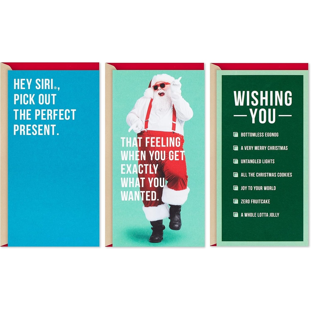 image:imageHallmark Christmas Money or Gift Card Holders Assortment Snowmen and Santa 6 Holiday Cards and EnvelopesFunny Christmas  Pack of Assorted Money Holders