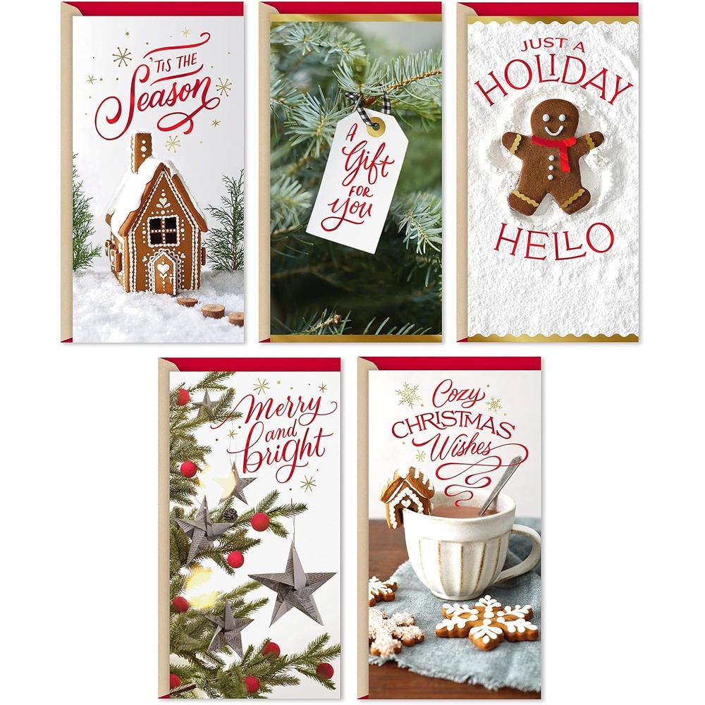 image:imageHallmark Cute Christmas Card Assortment 16 Cards and Envelopes Warm Wishes Let it GlowHoliday Photos  Pack of Assorted Money Holders