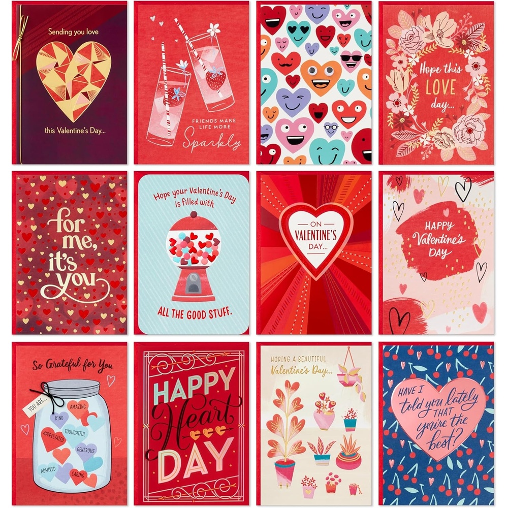 image:imageHallmark Handmade Christmas Card Assortment 12 Cards and Envelopes Refill Pack Card Organizer Box12 Card Assortment  All Valentine Needs