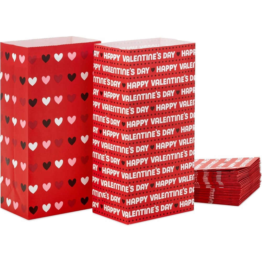 image:imageHallmark Holiday Party Favor and Wrapped Treat Bags 30 Bags White with Red Yellow Blue Green Christmas Lights for Christmas Hanukkah Classroom Parties Teacher Gifts Luminaries Sack LunchesValentines Day