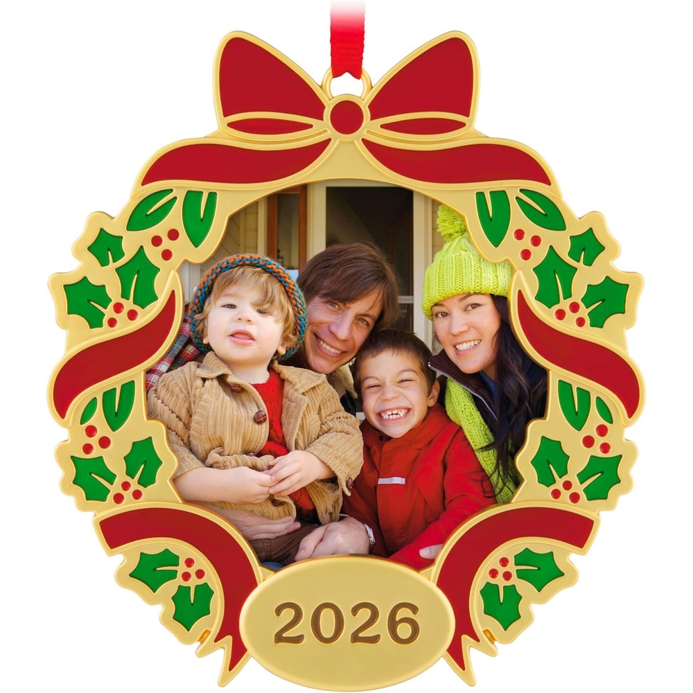 image:imageHallmark Keepsake Christmas Family Ornament 2025 A Joy to Behold 2025 Photo Frame Metal2026 Our Family Christmas