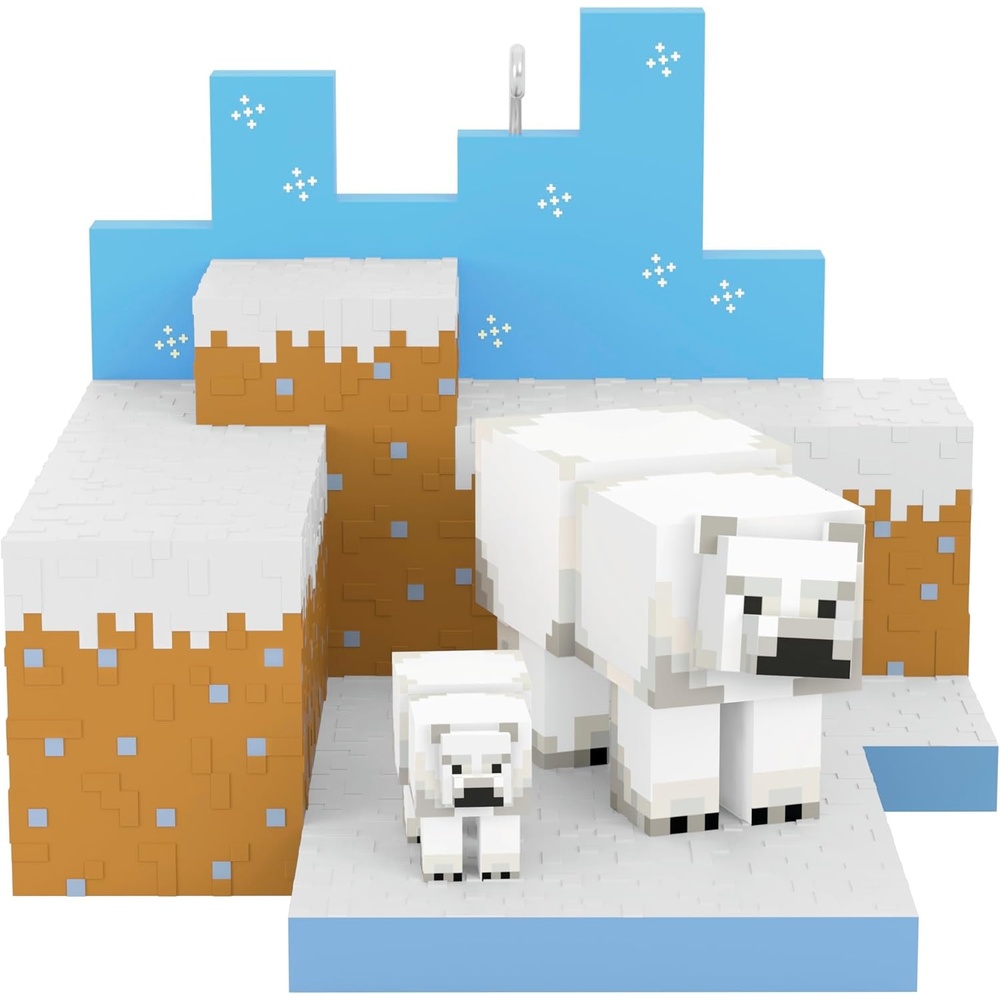 image:imageHallmark Keepsake Christmas Ornament 2025 Minecraft Polar Bears in Snowy Tundra Gifts for GamersPolar Bears