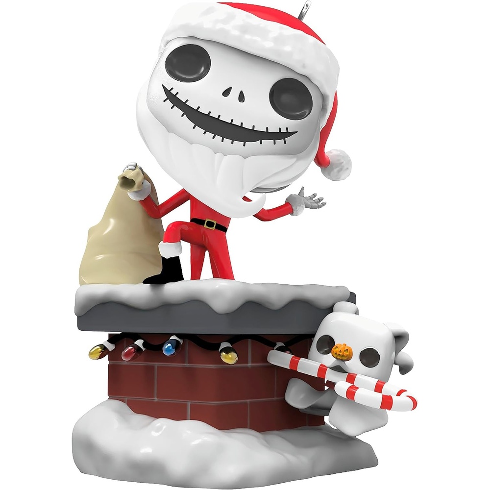 image:imageHallmark Keepsake Disney Christmas Ornament Tim Burtons The Nightmare Before Christmas Christmas Town Countdown Musical with Light and Motion Gifts for Disney FansJack and Zero