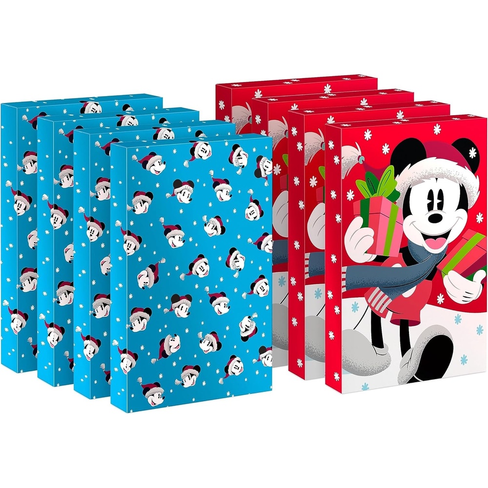 image:imageHallmark Medium Christmas Gift Boxes with Lids 12 Shirt Boxes 3 Designs Lights Trees Red and Green Stripes for Christmas Holiday Parties Hostess Gifts8 count Pack of 1