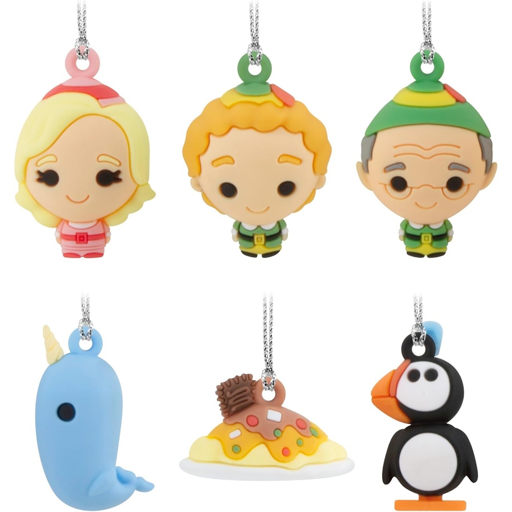 image:imageHallmark Mini Christmas Ornaments Elf Miniature Ornaments Shatterproof Set of 6 Christmas Movie Gifts