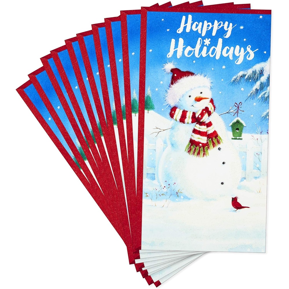 image:imageHallmark Pack of Christmas Money or Gift Card Holders Festive Snowman 10 Cards with EnvelopesFestive Snowman  10 Cards With Envelopes