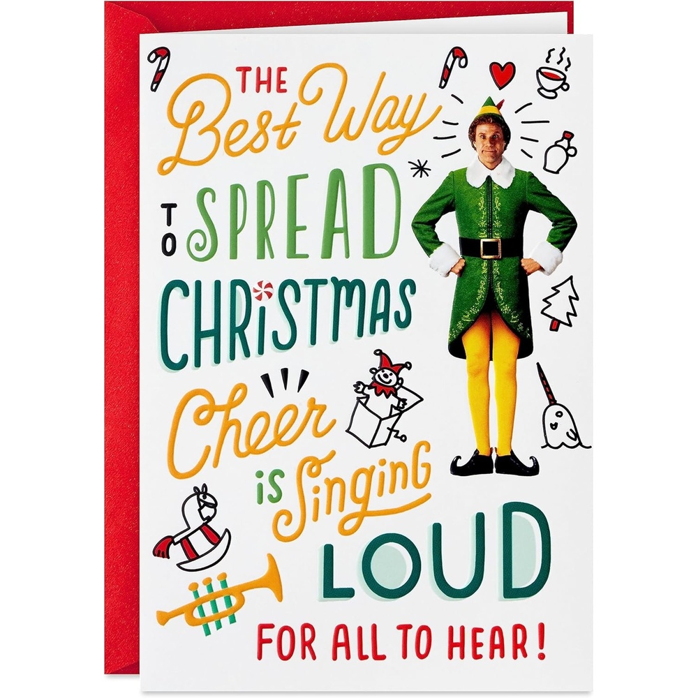 image:imageHallmark Paper Wonder Elf Displayable Pop Up Christmas Card with Sound Buddy the ElfElf Cards