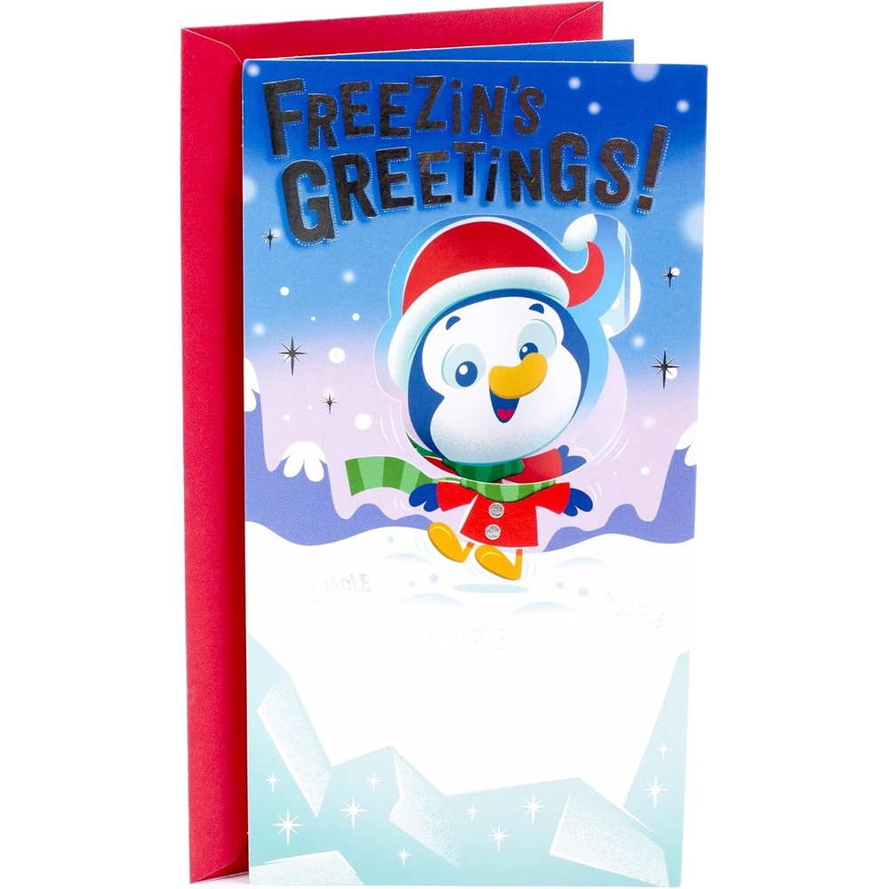 image:imageHallmark Pop Up Funny Christmas Gift Card Holder or Money Holder Card Naughty List 5XXH2003Pop Out Inside Penguin