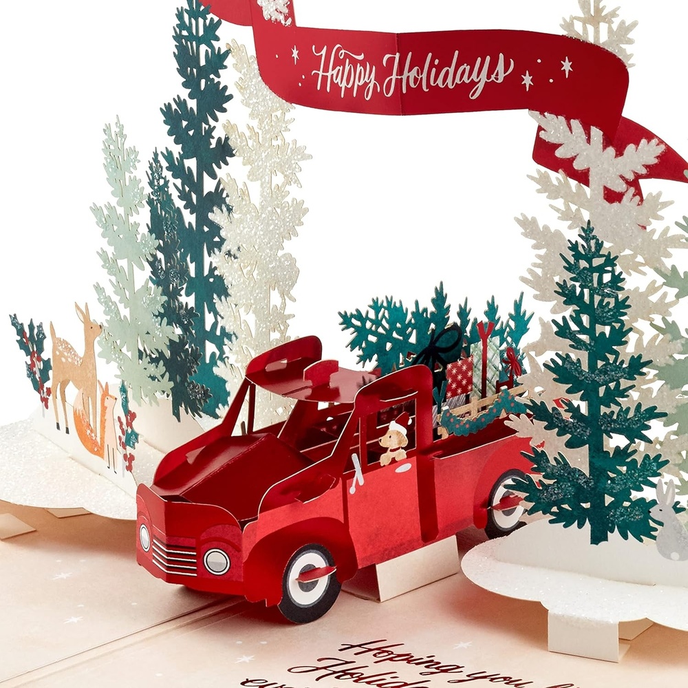 image:imageHallmark Signature Paper Wonder Pop Up Christmas Card Tropical SantaRed Truck Pop Up