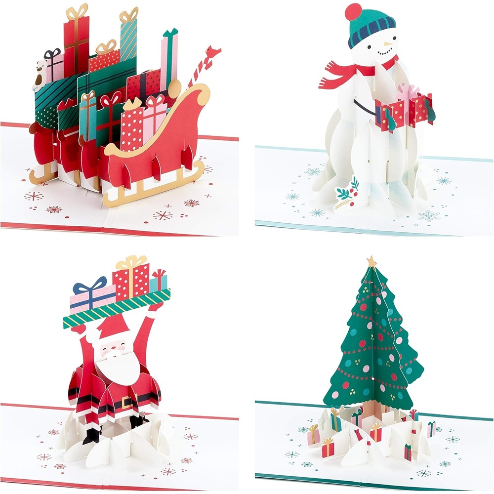 image:imageHallmark Signature Paper Wonder Pop Up Christmas Cards Assortment 4 Holiday Cards with EnvelopesChristmas Pop Up Card Assortment