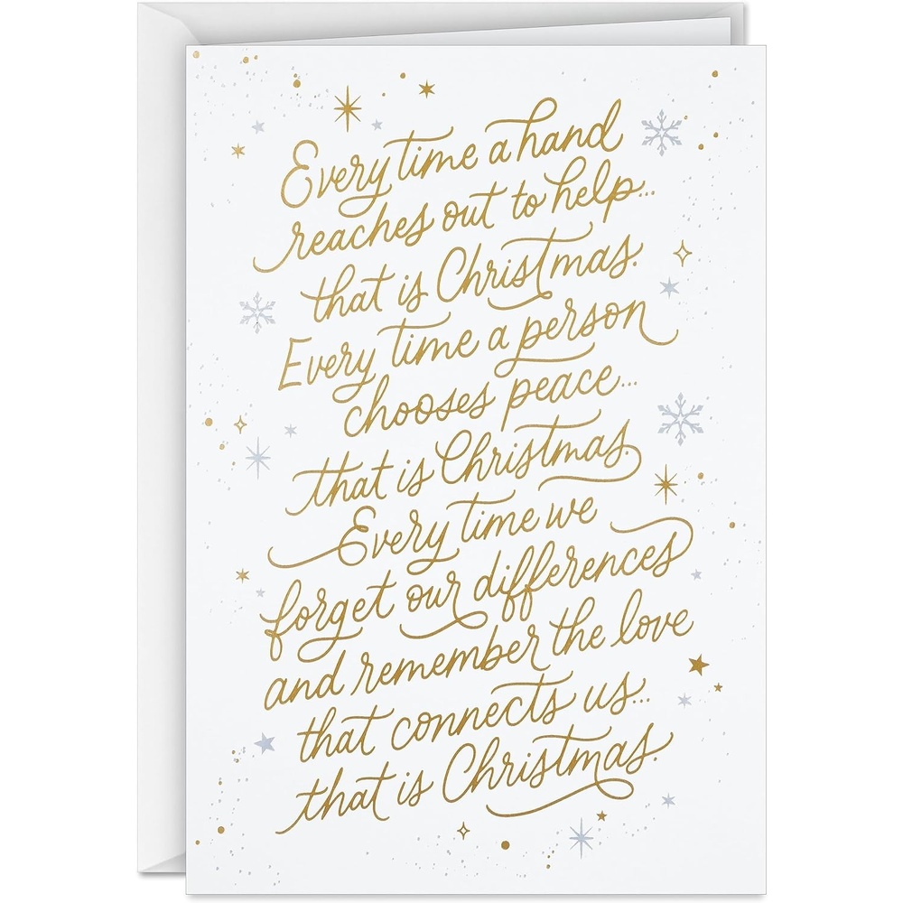 image:imageHallmark Spiritual Boxed Christmas Cards 16 Cards and Envelopes Gold and White That is Christmas16 Cards  That is Christmas Message