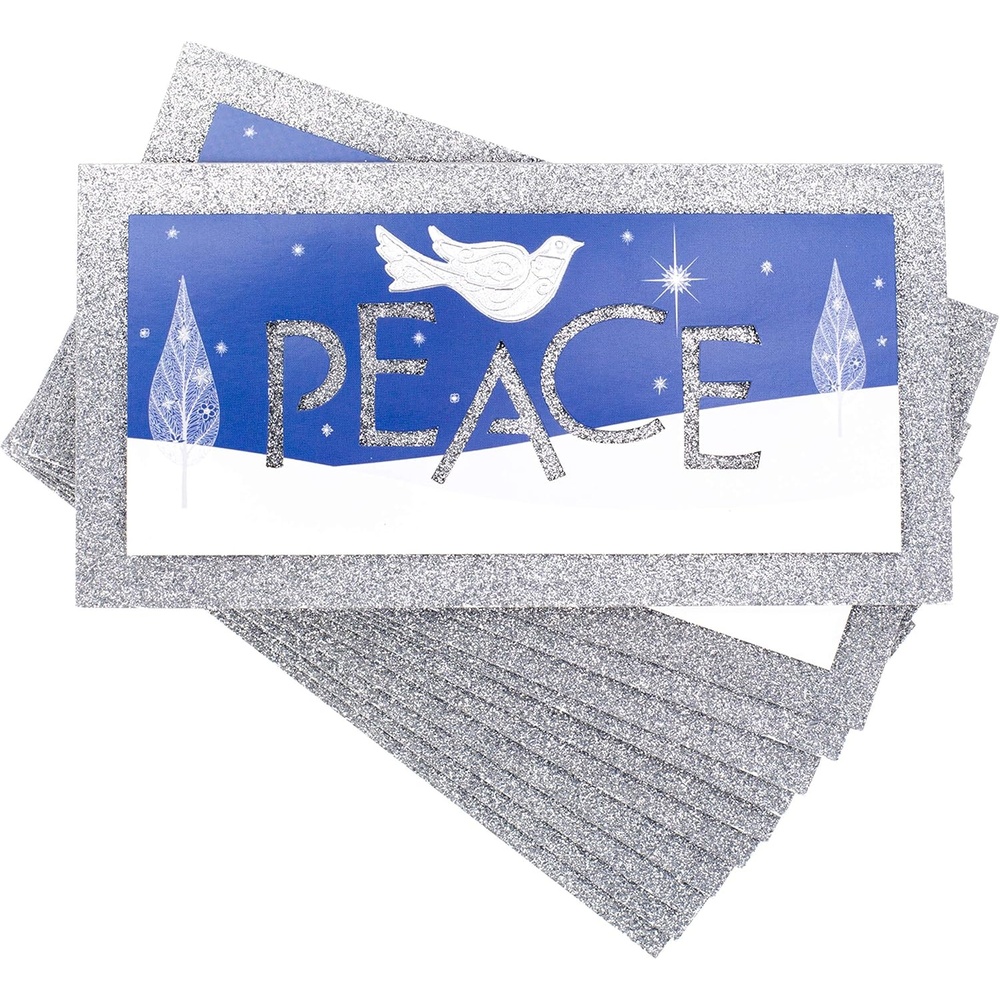 image:imageHallmark Spiritual Boxed Christmas Cards 16 Cards and Envelopes Gold and White That is ChristmasPeace Dove