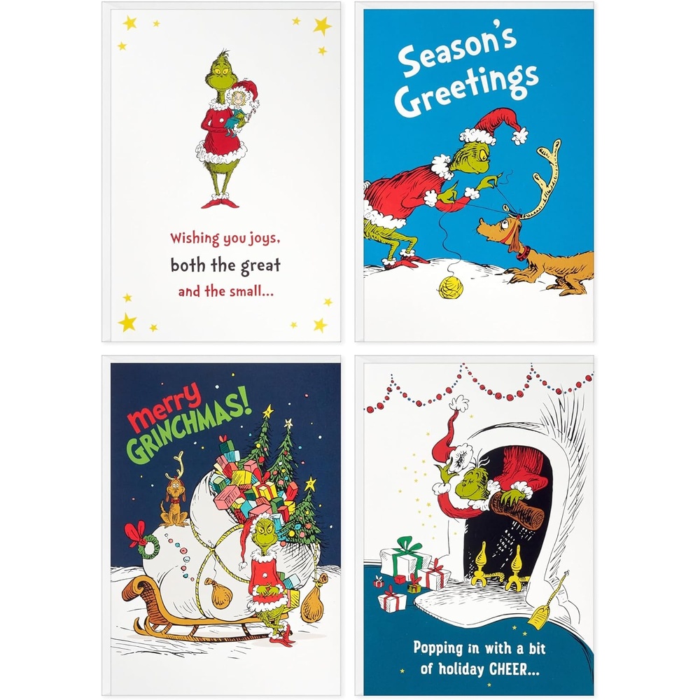 image:imageHallmark Star Wars The Mandalorian Boxed Christmas Card Assortment 16 Cards and Envelopes Grogu Baby Yoda SnowmanGrinch