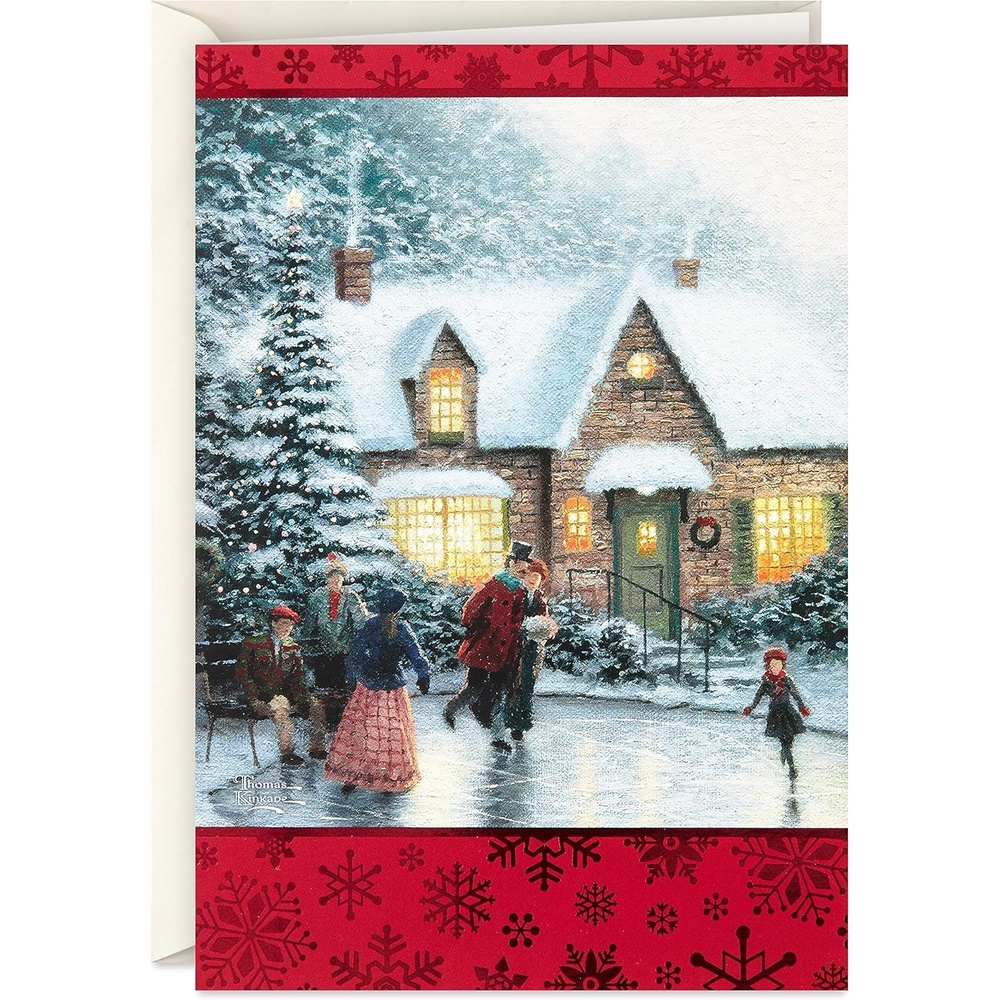 image:imageHallmark Thomas Kinkade Boxed Christmas Cards Ice Skating 40 Cards and EnvelopesIce Skating