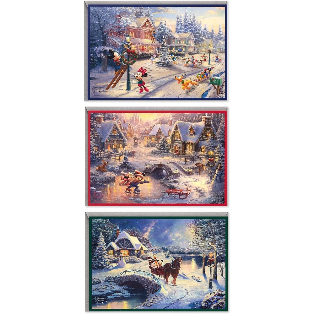 image:imageHallmark Thomas Kinkade Boxed Christmas Cards Ice Skating 40 Cards and EnvelopesMickey Mouse
