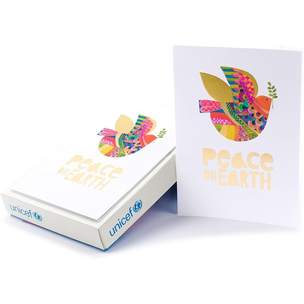 image:imageHallmark UNICEF Boxed Christmas Cards Peace On Earth Dove 12 Cards and 13 Envelopes 1XPX2022Dove