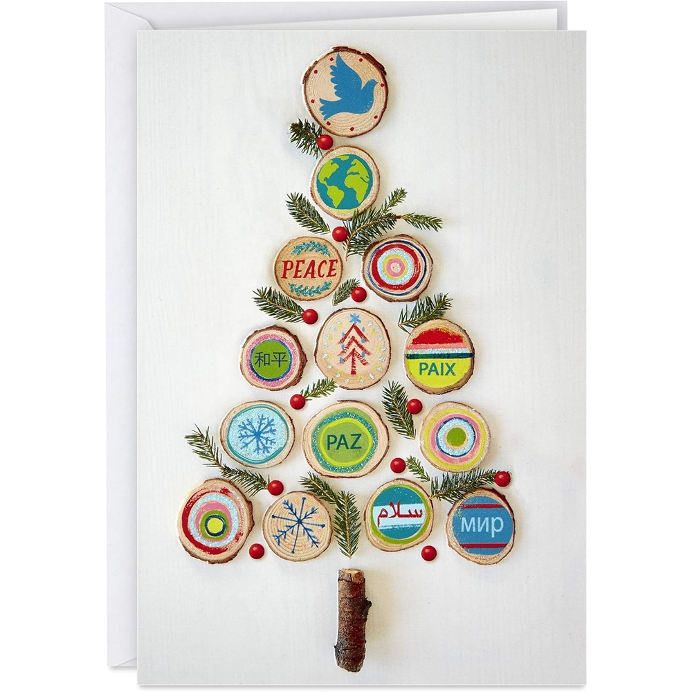 image:imageHallmark UNICEF Boxed Christmas Cards Peace Tree 12 Cards and 13 Envelopes 1XPX5649Peace Tree