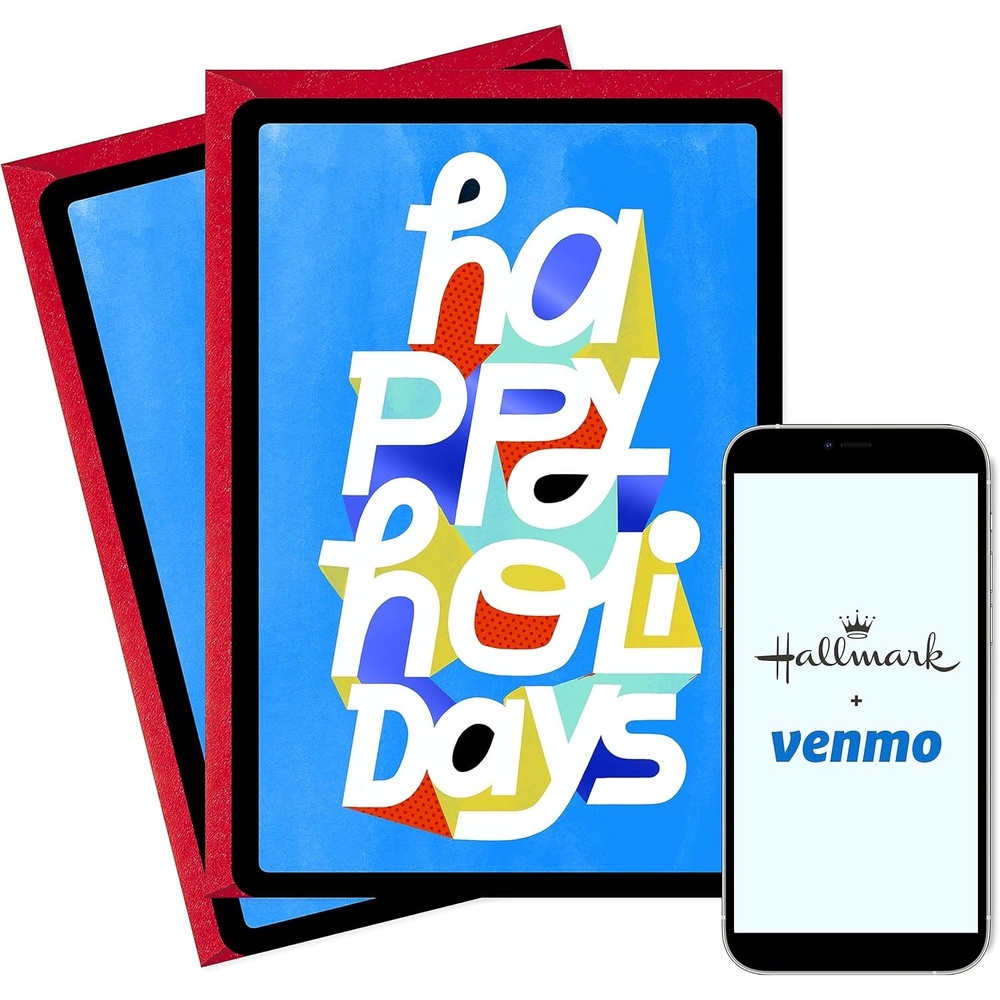 image:imageHallmark and Venmo Christmas Greeting Cards 2 Cards with Envelopes Happy HolidaysHappy Holidays  2 Venmo Cards for Gifting Money