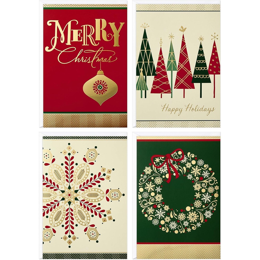 image:imageImage Arts Hallmark Christmas Boxed Cards Assortment Elegant Icons 4 Designs 24 Cards with EnvelopesElegant Icons Holiday Assortment