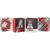 image:imageHallmark 9 Medium Christmas Gift Bag Bundle 4 Bags Traditional Santa Holly Wreath Snowy Red Car Red and Green Plaid for Friends Coworkers Teachers Neighbors1 count Pack of 4