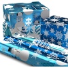 Blue Snowman  Snowflakes  Trees