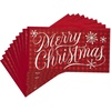 Merry Christmas Plaid  10 Cards With Envelopes