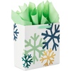 Navy  Gold  Mint Snowflakes