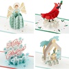 4 Assorted Pop Up Cards with Envelopes