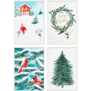 Hallmark Boxed Christmas Cards Assortment, Cardinals and Snowy Barn (40 Cards and Envelopes)(Cardinals)