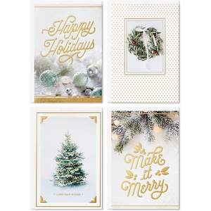 Hallmark Boxed Christmas Cards Assortment, White and Gold (40 Cards and Envelopes)(Greeting Card)
