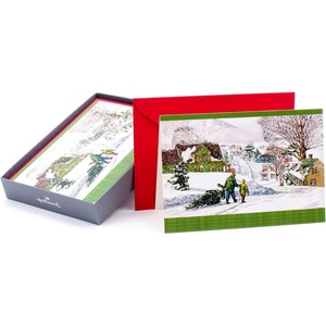 Hallmark Boxed Holiday Cards (Every Happiness, 16 Christmas Cards and 17 Envelopes)(Bringing Home the Tree)