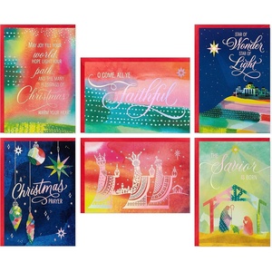 Hallmark Boxed Holiday Cards, Gold Happy Holidays (16 Cards and 17 Envelopes)(Religious Star of Wonder Card Assortment)