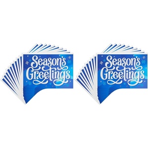 Hallmark Boxed Holiday Cards, Snowy City with Glitter Accents (40 Cards with Envelopes)(5 inches x 7.2 inches (Pack of 2))