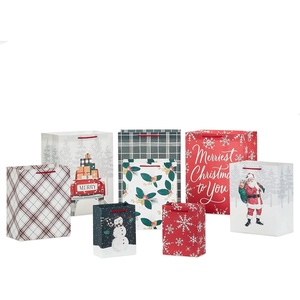 Hallmark Christmas Gift Bag Assortment with Tissue Paper (Pack of 3 Gift Bags: 1 Large 13″, 2 Extra Large 15″) Gold, Plaid, Santa(Plaid  Snowflakes  Snowman  Santa  Red Truck)