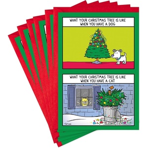 Hallmark Christmas Money or Gift Card Holders (10 Cards with Envelopes) Golden Retriever Puppies(Dogs and Cats  Pack of Funny Holiday Cards)